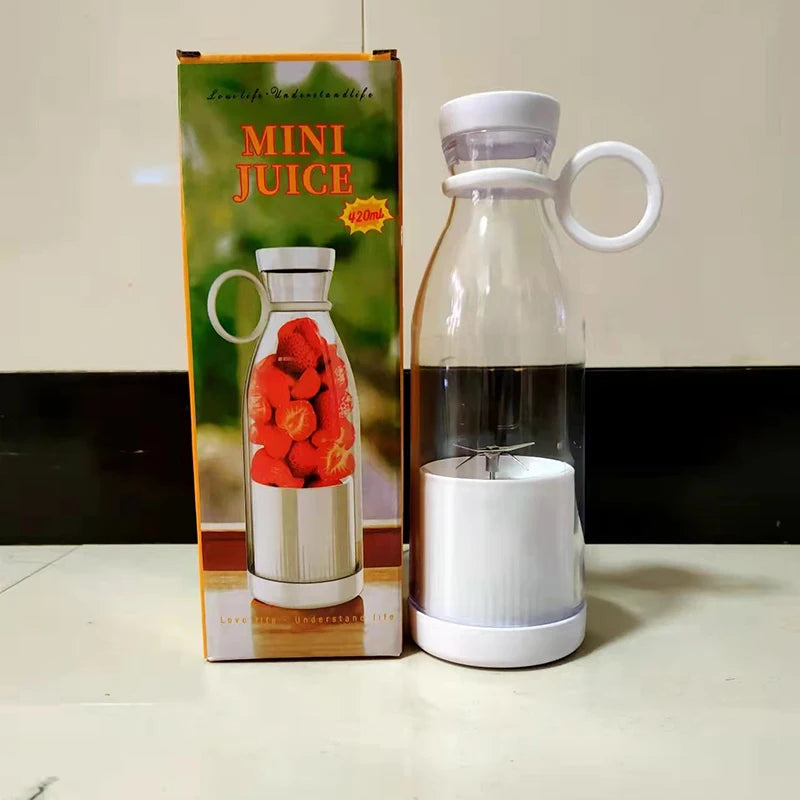 4 Color 420ml Portable Rechargable Blender Electric Travel Juicer Cup For Smoothie Milkshake Kitchen Mini Mixer Tool