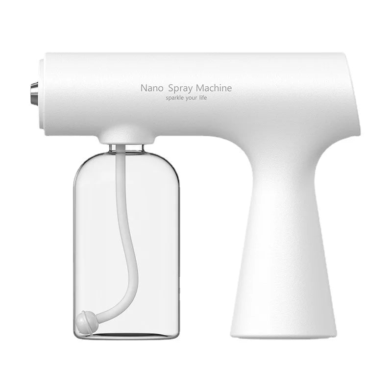 Blue Light Nano Hairspray 300ML USB Rechargeable Barber Sprayer Bottle Wireless Steam Gun for Grooming & Styling Tools