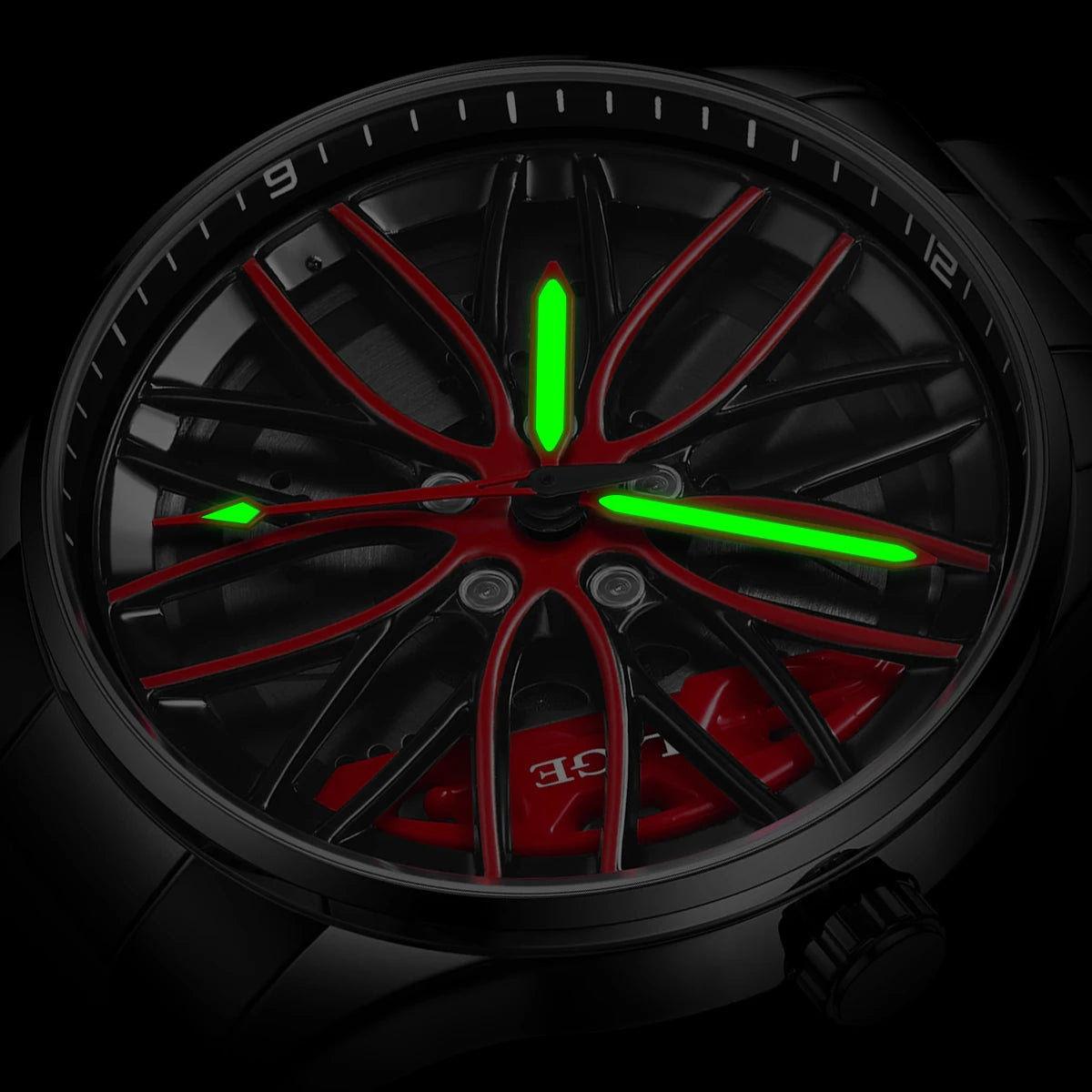 LIGE Wheel Men's Luxury Watch Waterproof Rotary Sport Car Rim Man Watch High Quality Fashion Quartz Men's Watches+Box