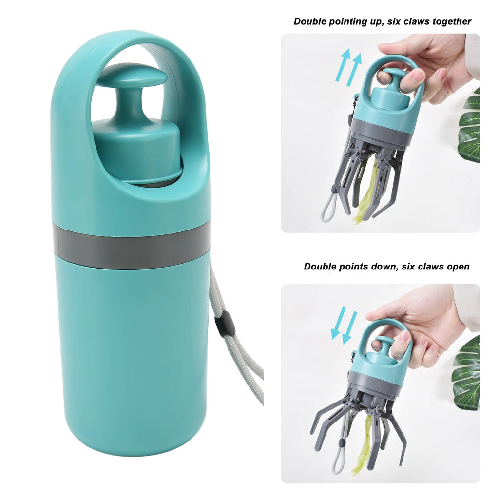 Portable Pet Waste Picker Dog Claw Poop Scooper Easy Cleaning Safe Simple  Lightweight with Bag Dispenser for Outdoor