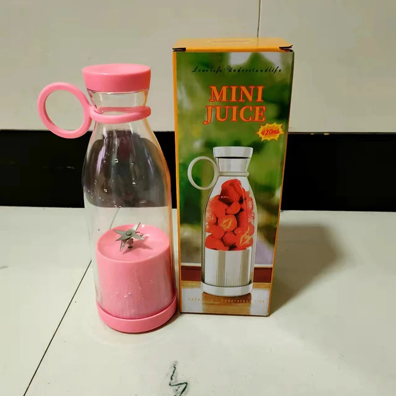 4 Color 420ml Portable Rechargable Blender Electric Travel Juicer Cup For Smoothie Milkshake Kitchen Mini Mixer Tool