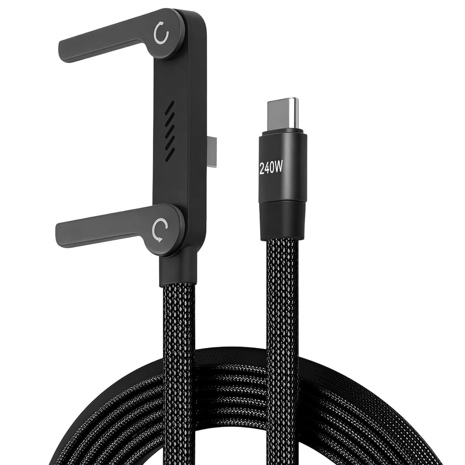 240W Fast Charging Foldable Bracket Data Cable PD Data Wire Foldable Phone Tablet Stand Type-C to Type-C /PD to Type-C Holder